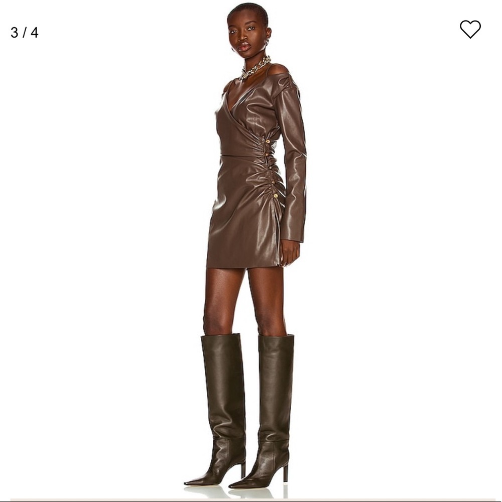 nanushka mocha dress !!